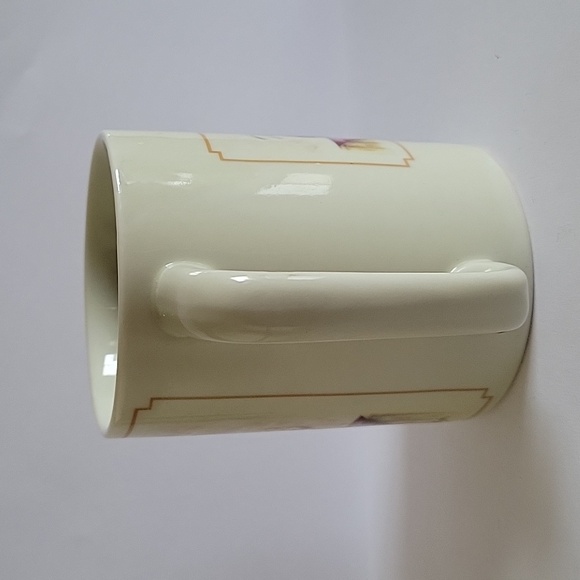 Otagiri Japan Figi Graphics. Yellow Tabby Cat Kitten & Vase Coffee Mug. - Picture 4 of 12